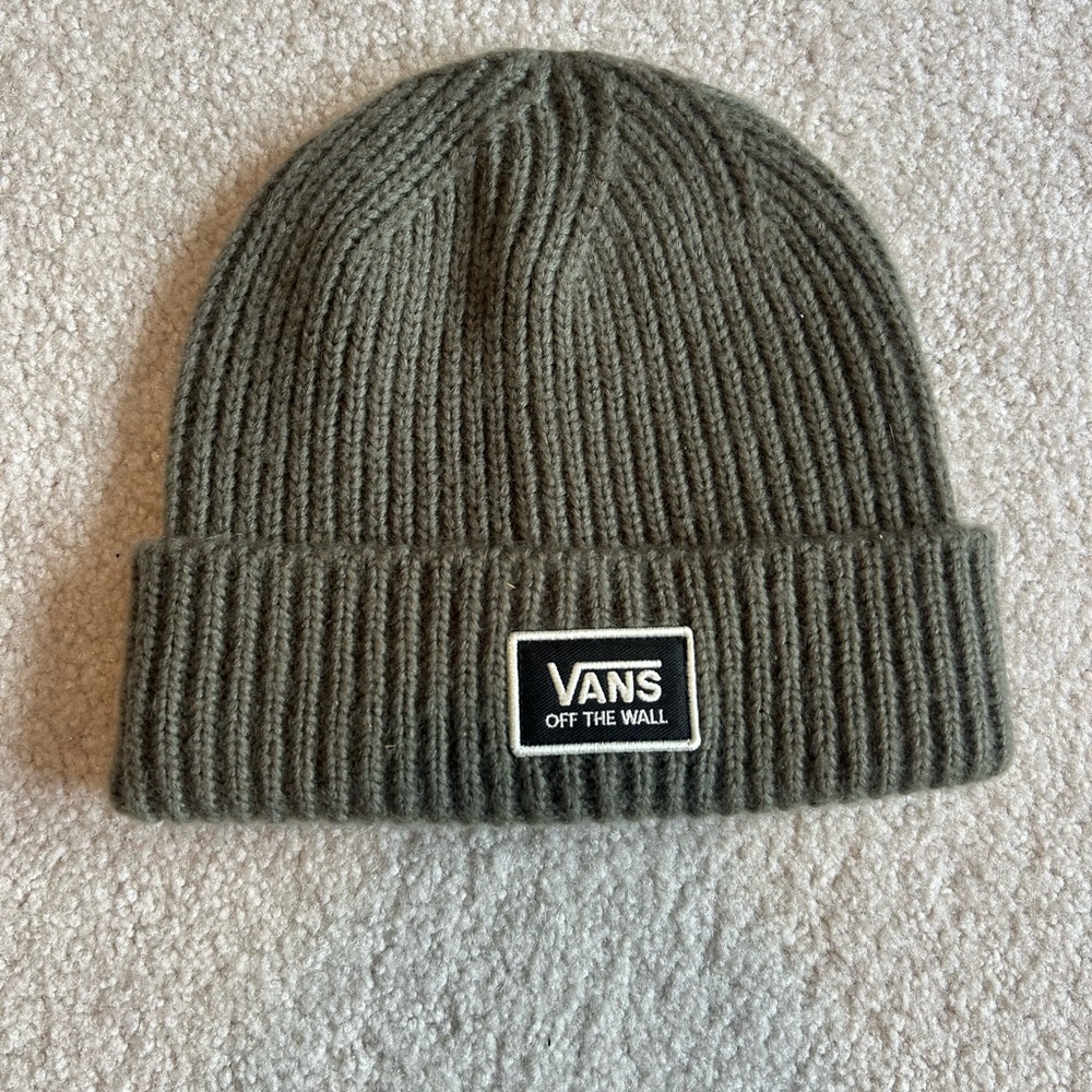 Vans Green Ribbed Beanie Hat